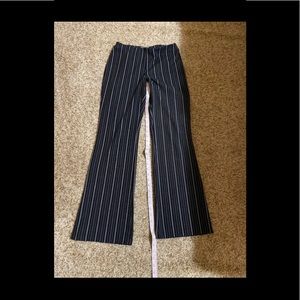 Maurices pull on flare striped dress pants XS